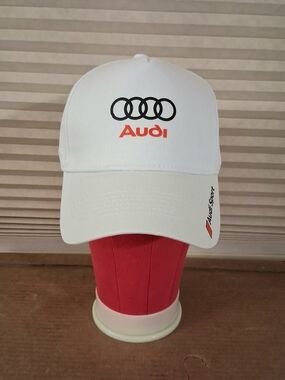 Audi White Logo Baseball Cap - Audi Sport Accent